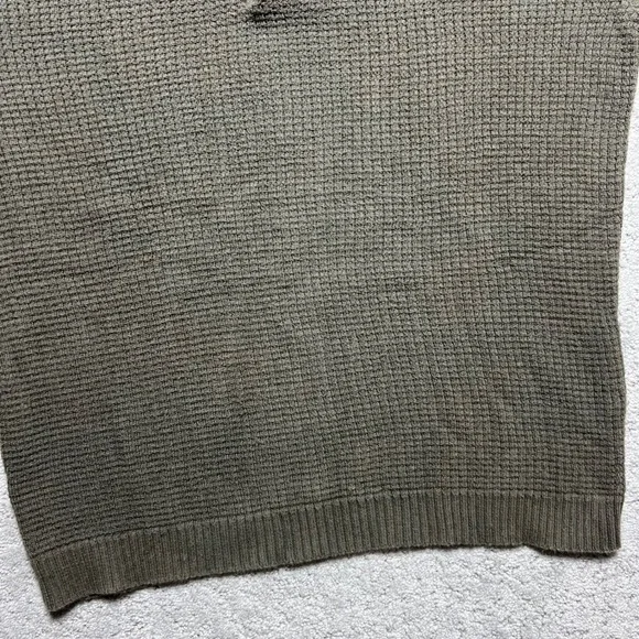 High Sierra Henley Shirt Mens Small Olive Green Waffle Knit Longsleeve Cotton - Picture 6 of 13